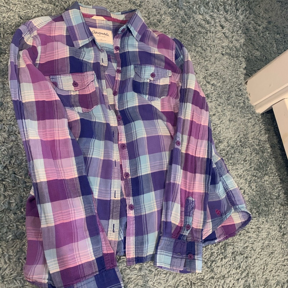 Women’s aeropostale button down plaid shirt